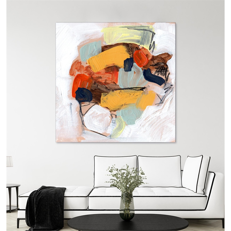 Giant Art 54x54 Lunchbox I Fine Art Giant Canvas Print in Yellow