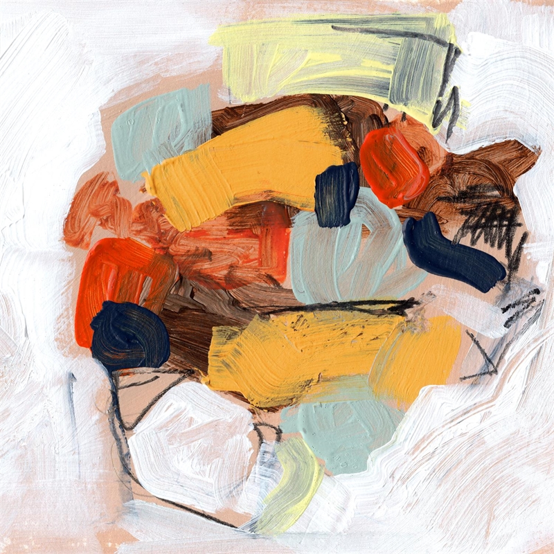 Giant Art 54x54 Lunchbox I Fine Art Giant Canvas Print in Yellow