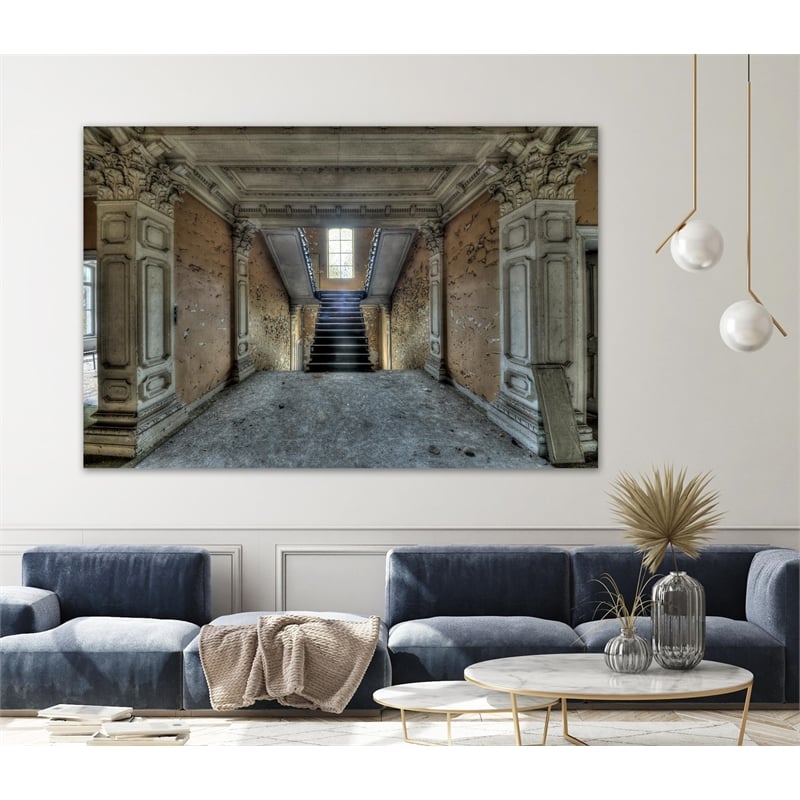 Giant Art 72x48 Chateau Rochendaal II Fine Art Giant Canvas Print in Multi-Color