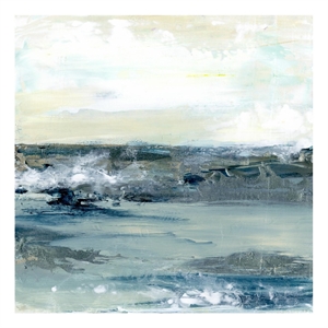 Giant Art 72x72 Coastal Blues I Fine Art Giant Canvas Print in White