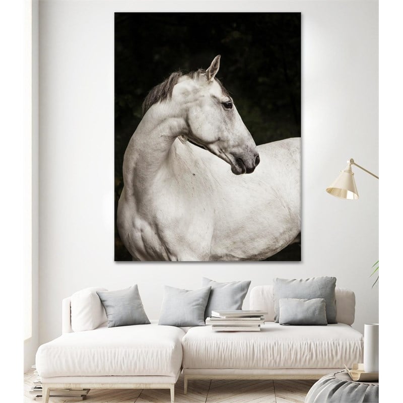 Giant Art 72x54 Elegant Fine Art Giant Canvas Print in White