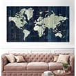 Giant Art 84x48 Old World Map Fine Art Giant Canvas Print in Multi-Color