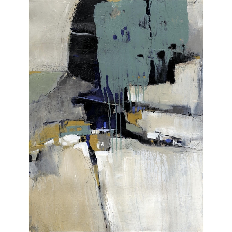 Giant Art 72x54 Fluidity I Fine Art Giant Canvas Print in Multi-Color