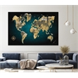 Giant Art 72x48 Sketched World Map Fine Art Giant Canvas Print in Multi-Color