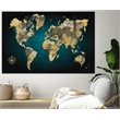 Giant Art 72x48 Sketched World Map Fine Art Giant Canvas Print in Multi-Color