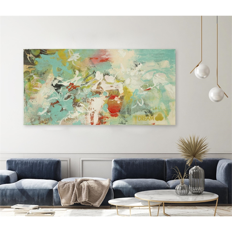 Giant Art 72x36 Dream Dream III Fine Art Giant Canvas Print in Green