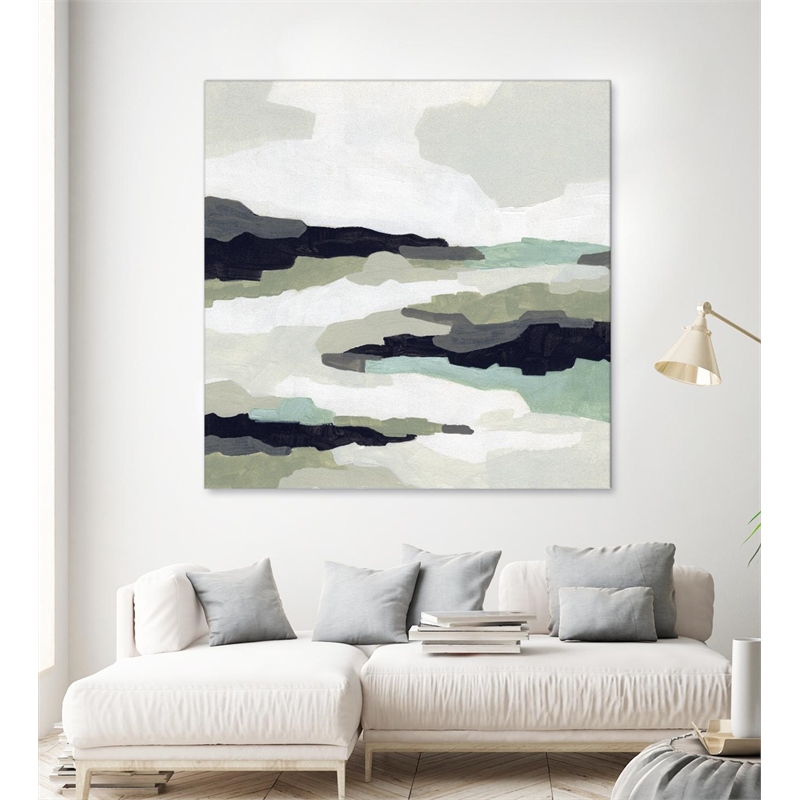 Giant Art 54x54 Mint Mesa II Fine Art Giant Canvas Print in White