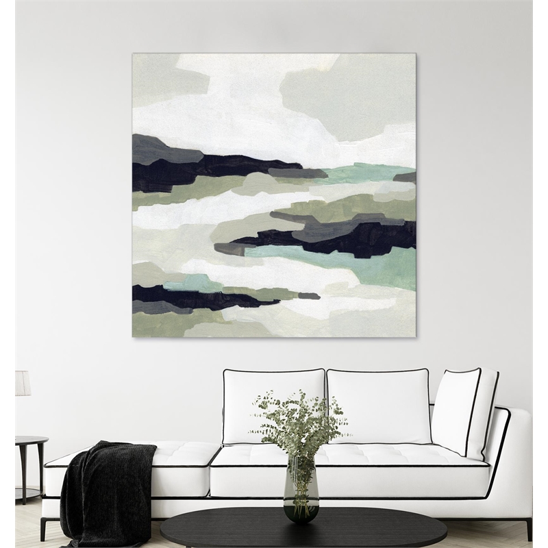 Giant Art 54x54 Mint Mesa II Fine Art Giant Canvas Print in White