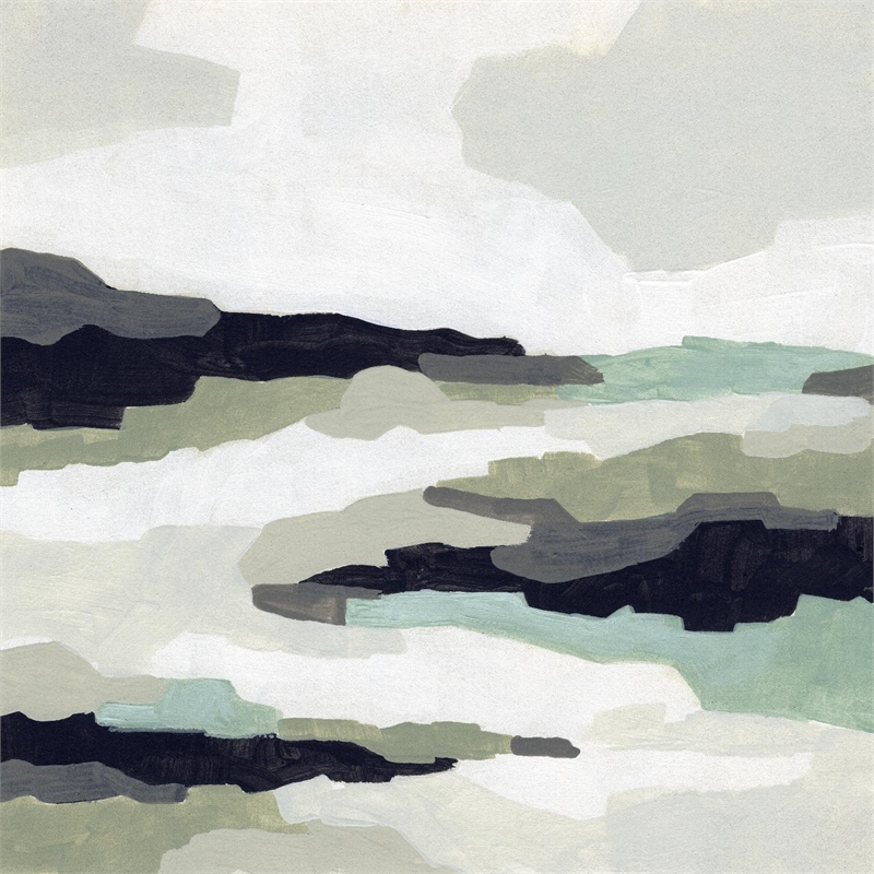 Giant Art 54x54 Mint Mesa II Fine Art Giant Canvas Print in White