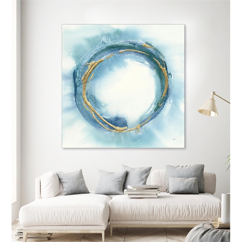 Giant Art 84x84 Buddha Enso Fine Art Giant Canvas Print in Multi-Color
