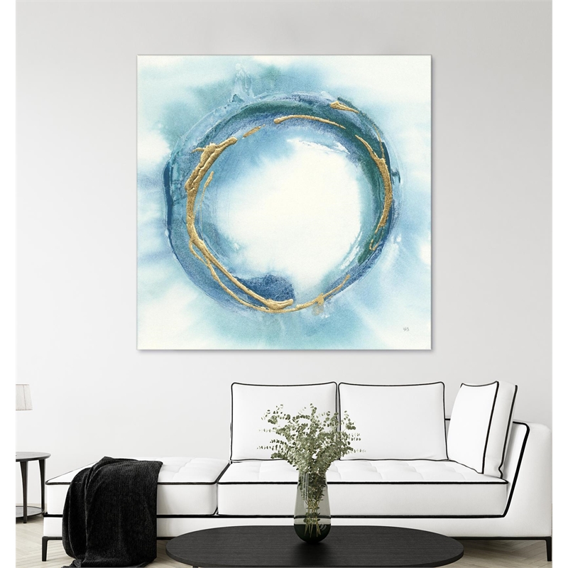 Giant Art 84x84 Buddha Enso Fine Art Giant Canvas Print in Multi-Color