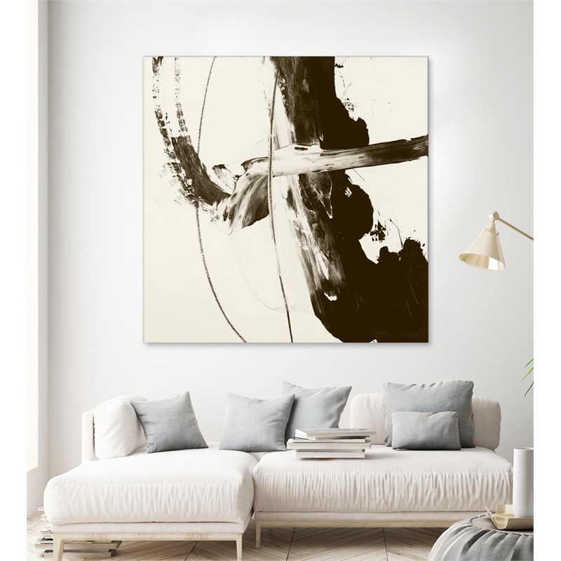 Giant Art 72x72 Sepia H Fine Art Giant Canvas Print in Multi-Color