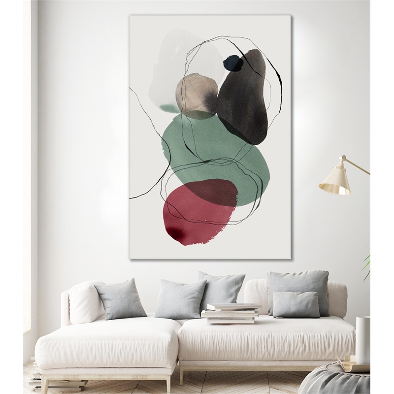 Giant Art 84x54 Kachi I Fine Art Giant Canvas Print in Red