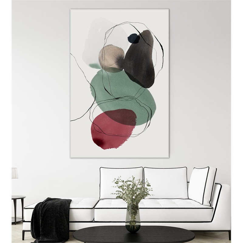 Giant Art 84x54 Kachi I Fine Art Giant Canvas Print in Red
