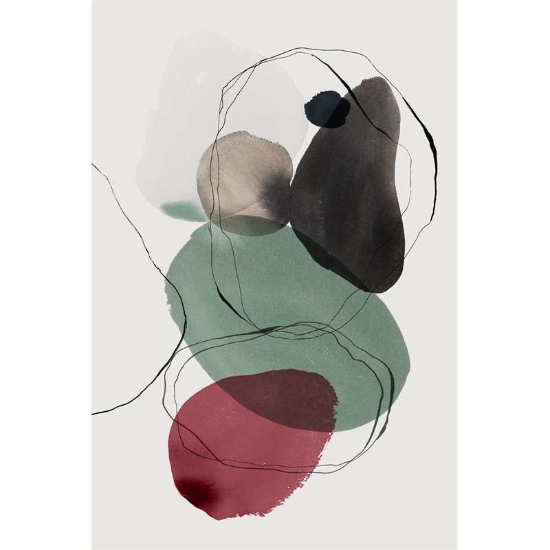 Giant Art 84x54 Kachi I Fine Art Giant Canvas Print in Red