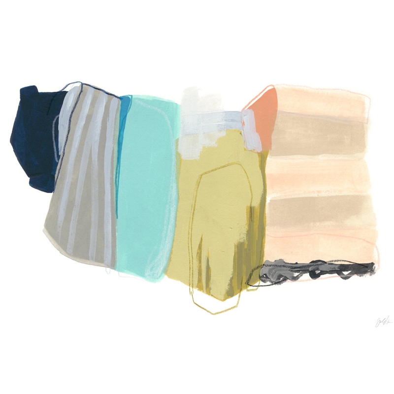 Giant Art 72x48 Accordion Fold II Fine Art Giant Canvas Print in Multi-Color