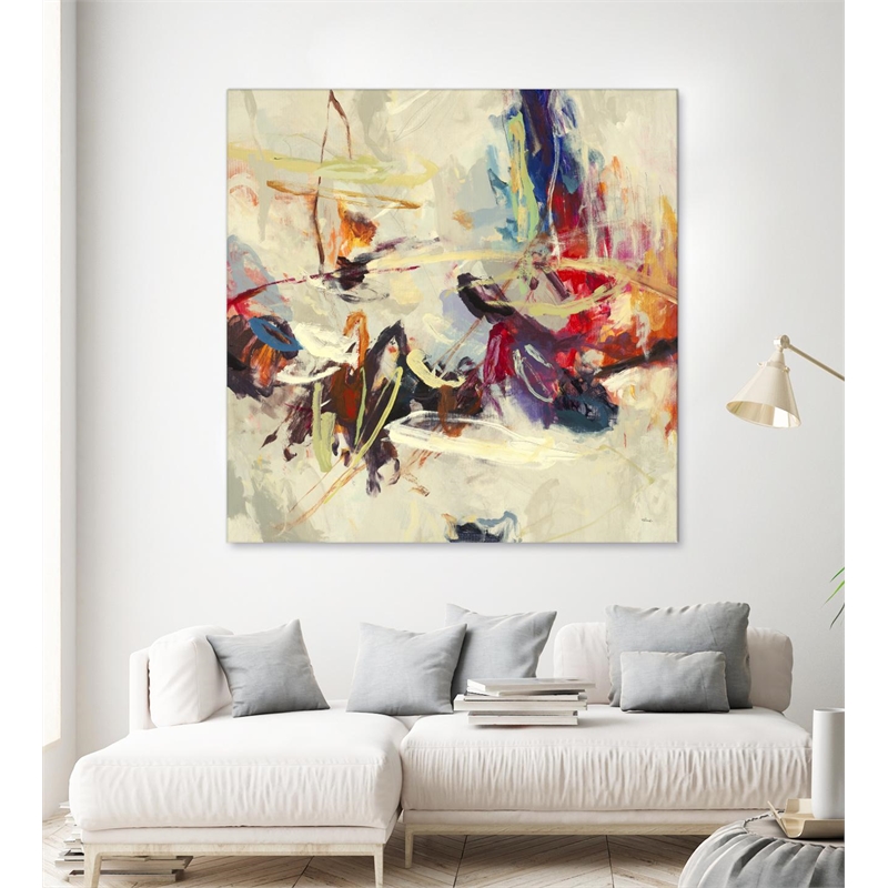 Giant Art 72x72 Positive Energy III Fine Art Giant Canvas Print in Pink