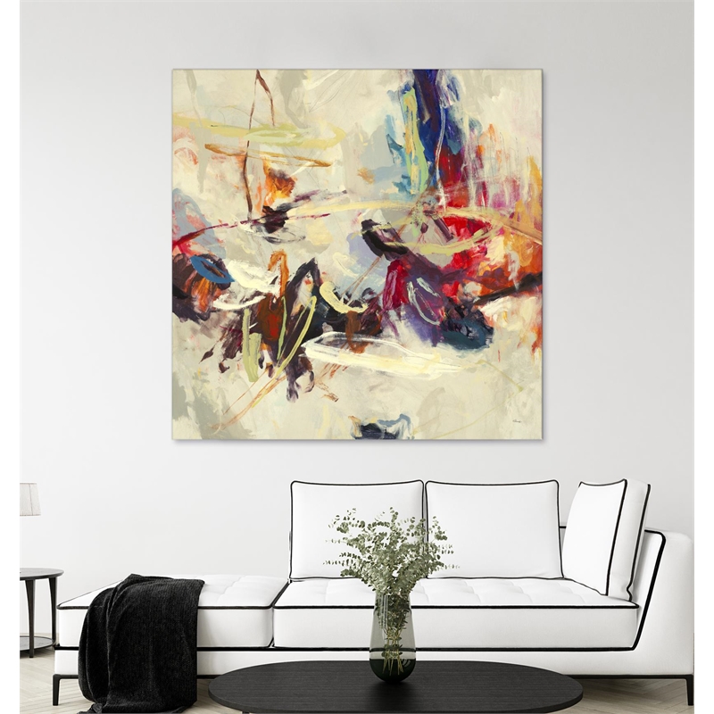 Giant Art 72x72 Positive Energy III Fine Art Giant Canvas Print in Pink