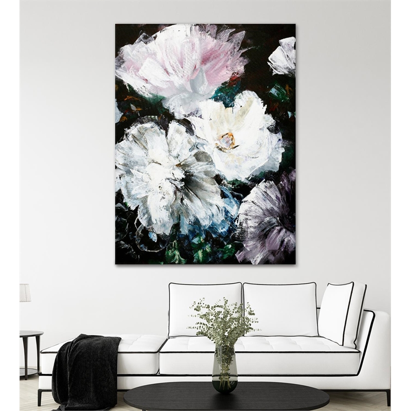 Giant Art 72x54 Soft Hue Flowers Fine Art Giant Canvas Print in Multi-Color