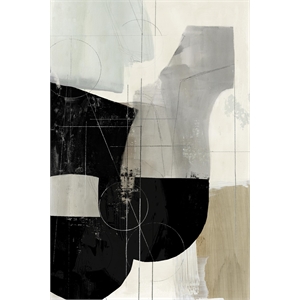 Giant Art 72x48 Jet Black I Fine Art Giant Canvas Print in Multi-Color