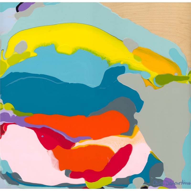 Giant Art 72x72 Free Falling Fine Art Giant Canvas Print in Pink