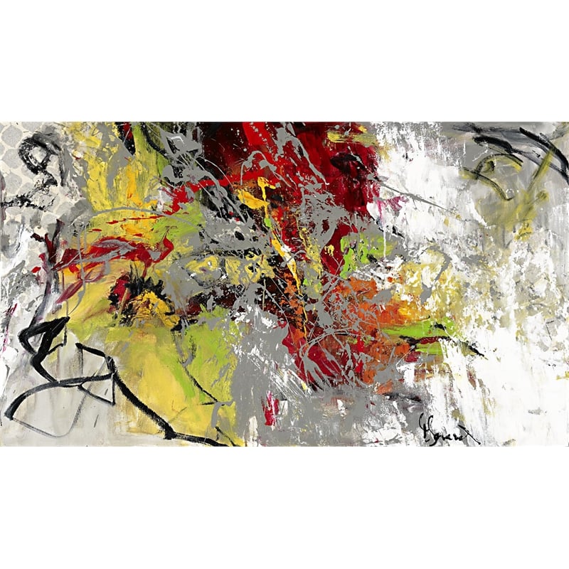 Giant Art 84x48 Peace on Earth Fine Art Giant Canvas Print in Yellow