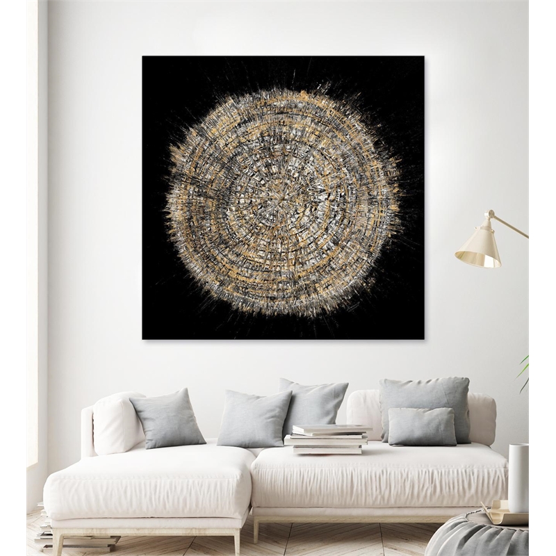 Giant Art 54x54 Mysterious Tree Rings Fine Art Giant Canvas Print in Multi-Color
