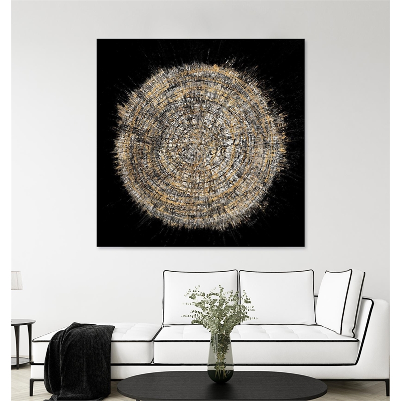 Giant Art 54x54 Mysterious Tree Rings Fine Art Giant Canvas Print in Multi-Color