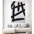 Giant Art 72x48 Ink Strokes Fine Art Giant Canvas Print in Multi-Color