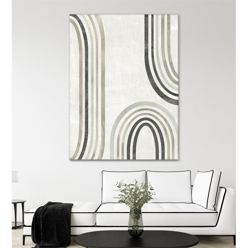 Giant Art 72x54 Modern Arc in Color I Fine Art Giant Canvas Print in Multi-Color