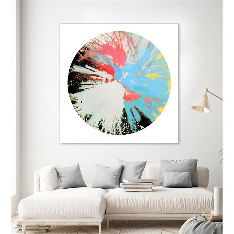 Giant Art 84x84 Spin Art 10 Fine Art Giant Canvas Print in Yellow
