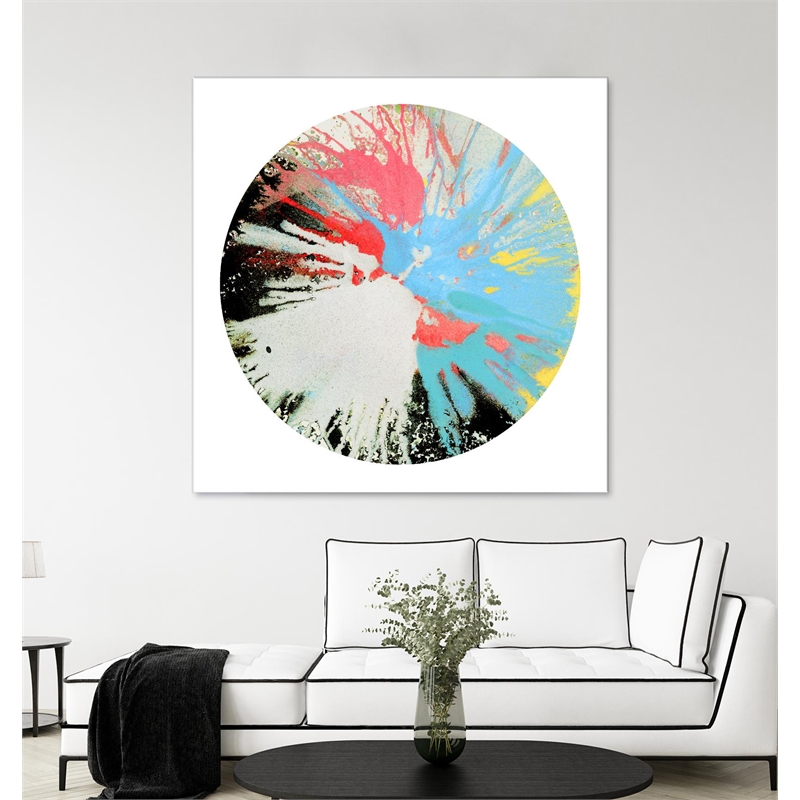 Giant Art 84x84 Spin Art 10 Fine Art Giant Canvas Print in Yellow