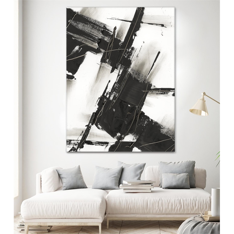 Giant Art 72x54 Diagonal Matrix I Fine Art Giant Canvas Print in White