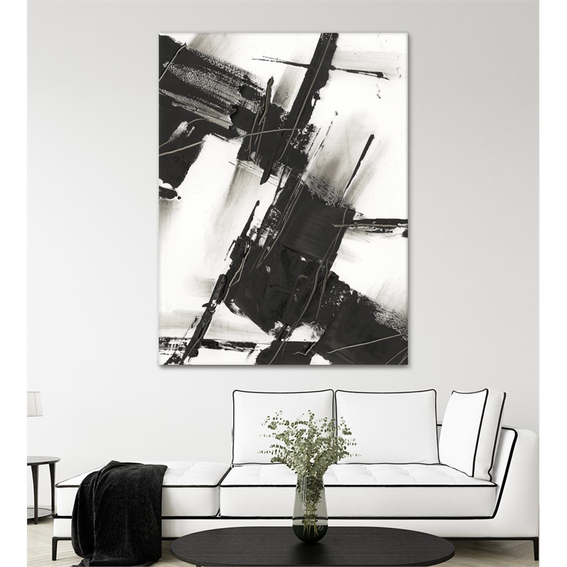 Giant Art 72x54 Diagonal Matrix I Fine Art Giant Canvas Print in White