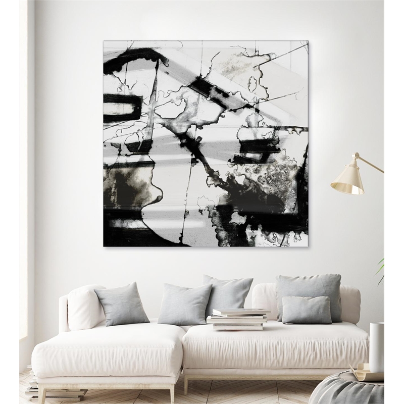 Giant Art 72x72 In Motion III Fine Art Giant Canvas Print in White