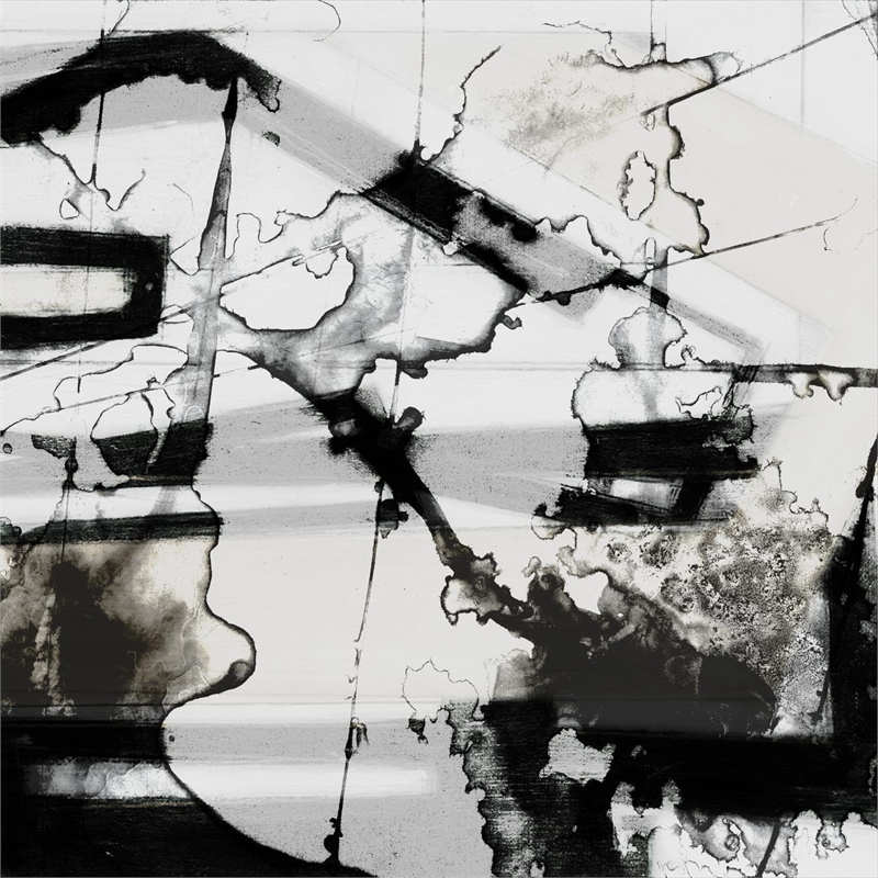 Giant Art 72x72 In Motion III Fine Art Giant Canvas Print in White