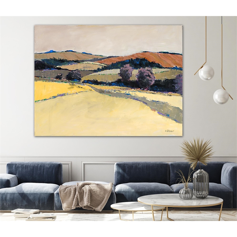 Giant Art 72x54 Colorful Landscape VI Fine Art Giant Canvas Print in Yellow