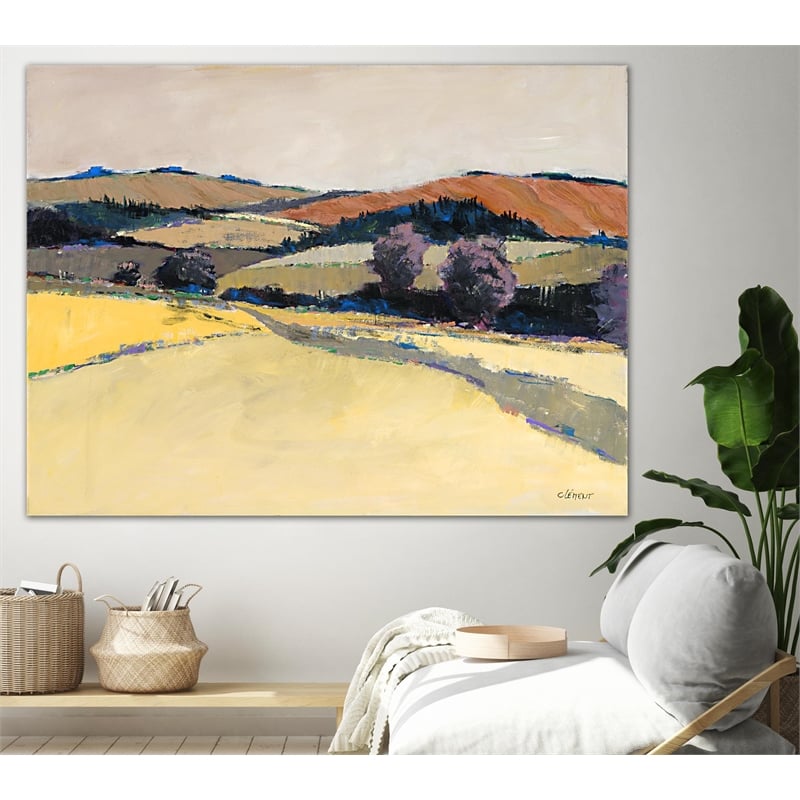 Giant Art 72x54 Colorful Landscape VI Fine Art Giant Canvas Print in Yellow