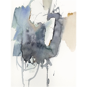 Giant Art 72x54 Indigo Splatter I Fine Art Giant Canvas Print in White