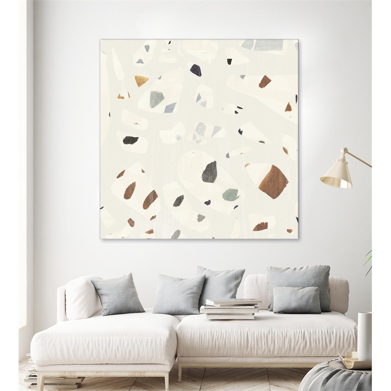 Giant Art 84x84 Abstract Terazzo II Fine Art Giant Canvas Print in Multi-Color