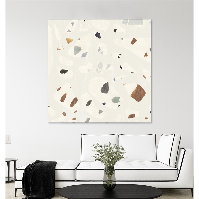 Giant Art 84x84 Abstract Terazzo II Fine Art Giant Canvas Print in Multi-Color