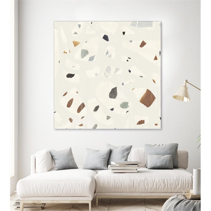 Giant Art 72x72 Abstract Terazzo II Fine Art Giant Canvas Print in Multi-Color