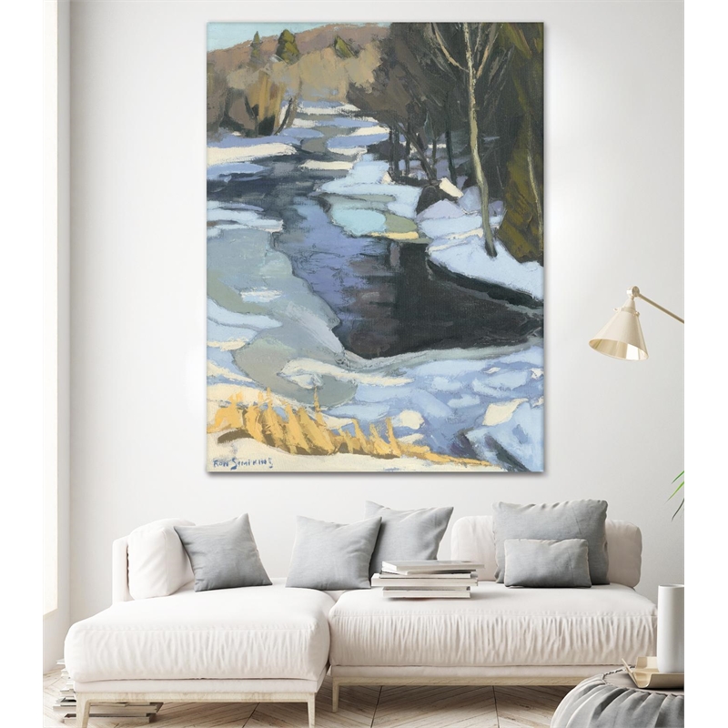 Giant Art 72x54 Blue Shadows Fine Art Giant Canvas Print in Multi-Color