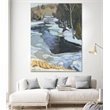 Giant Art 72x54 Blue Shadows Fine Art Giant Canvas Print in Multi-Color