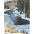 Giant Art 72x54 Blue Shadows Fine Art Giant Canvas Print in Multi-Color