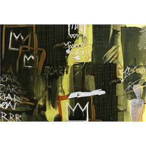 Giant Art 84x54 Graffiti Fine Art Giant Canvas Print in Green