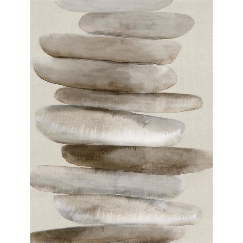 Giant Art 72x54 Stacked Rocks II Fine Art Giant Canvas Print in Multi-Color