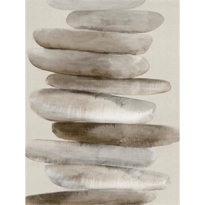 Giant Art 72x54 Stacked Rocks II Fine Art Giant Canvas Print in Multi-Color