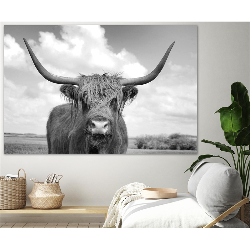 Giant Art 72x48 On the Ranch IV BW Fine Art Giant Canvas Print in Multi-Color