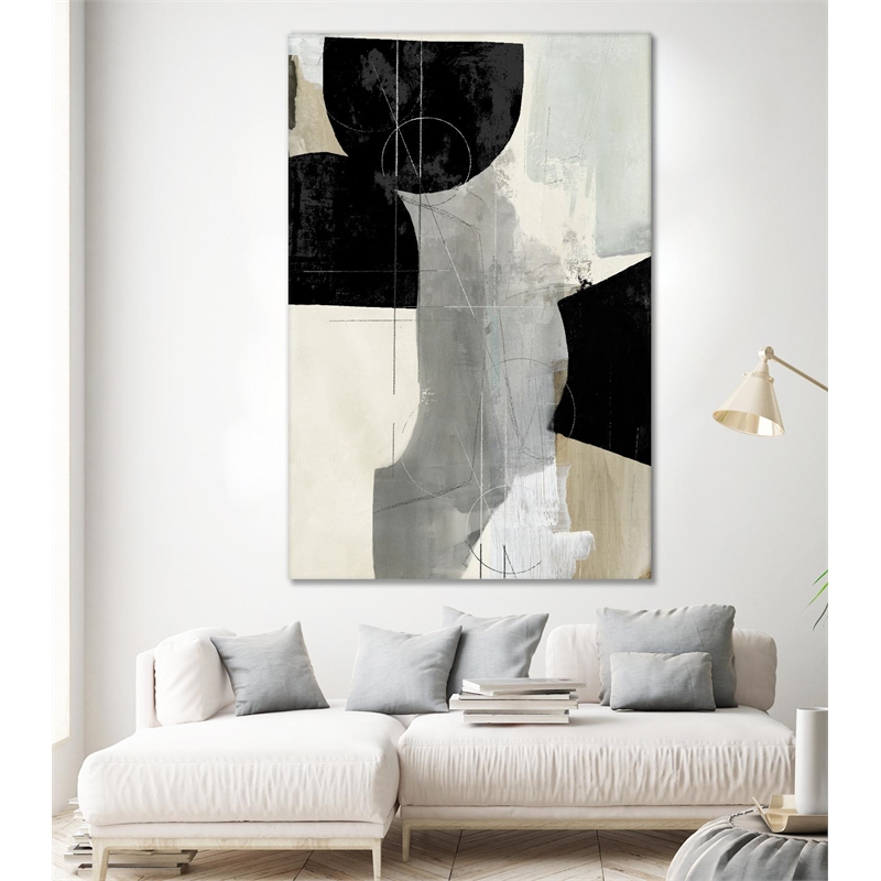 Giant Art 72x48 Jet Black II Fine Art Giant Canvas Print in Multi-Color